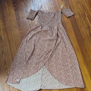 Floral Off-Shoulder Maxi Dress